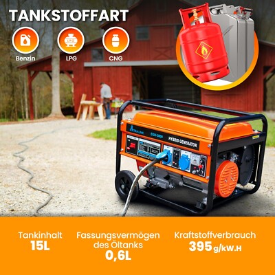 Extralink LPG/GAS/BENZIN Stromgenerator 3kW Stromerzeuger Notstromaggregat 230V