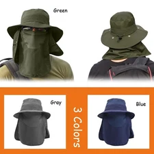 3-in-1 Sun Protection Outdoor Hiking Fishing Fisherman Hat Breathable, Quick-Dry