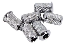 Guitar Top mount String ferrules in Chrome