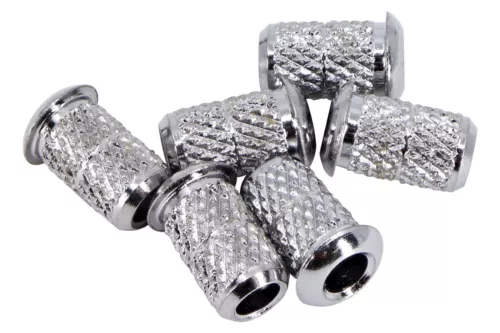 Guitar Top mount String ferrules in Chrome