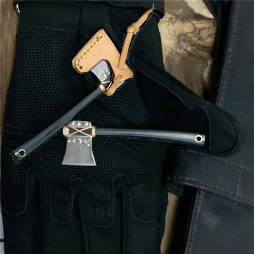 Mini Axe Knife Fixed Blade Hunting Survival Unboxing Stainless Steel Keychain XS - Picture 7 of 24