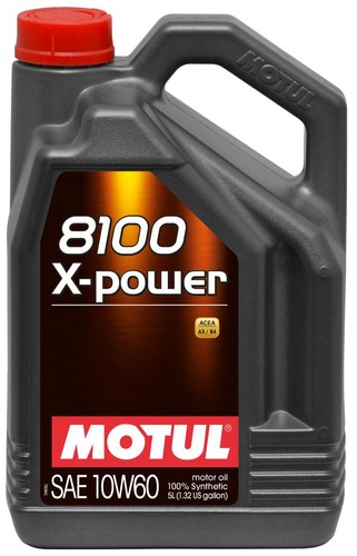 Motul 5L Synthetic Engine Oil 8100 10W60 X-Power Case of 4 106144