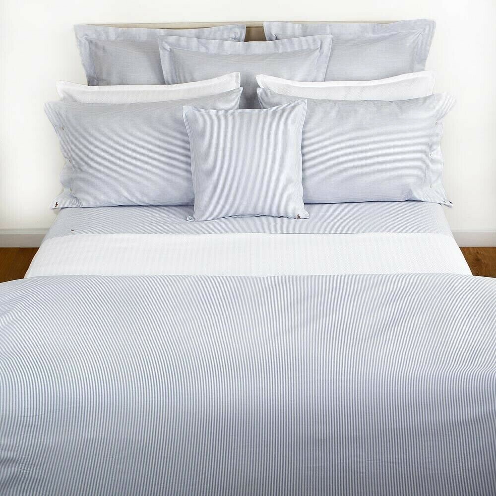 RALPH LAUREN REVERSIBLE OXFORD STRIPE FULL FLAT FITTED SHEET RALPH LAUREN REVERSIBLE OXFORD STRIPE FULL FLAT FITTED SHEET