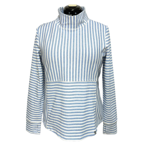 T by Talbots Striped Mock Neck Athleisure Top -NWT Sz: LP - Picture 1 of 8