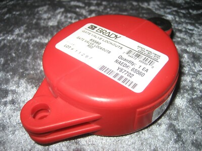 2 x BRADY 65560 Gate Valve Lockouts red Absperrung  Absperrschieber 