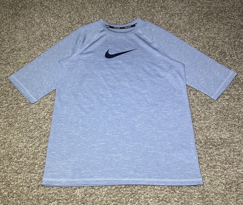 Nike Swim Dri-FIT Boy’s T-Shirt CAMO CHECK Graphic 3/4 Sleeve Crew Neck Size XL - Picture 6 of 24