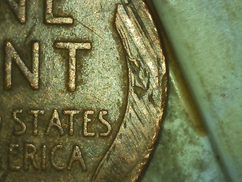 1927 wheat penny struck on ''' wrong smaller planchet 2.5 grams dime size '''' - 第 11/12 張圖片