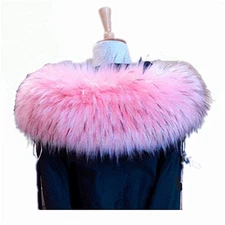Faux Fur Collar Scarf Hood Shawl Stole Neck Warmer for Winter Coat Women