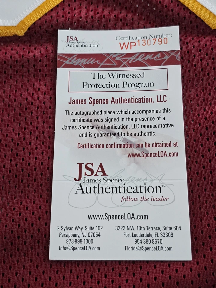 Jordan Reed Autographed/Signed Jersey JSA COA Red Custom Jersey - Image 4 of 4