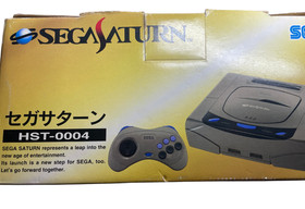 SEGA Saturn HST-0004 Console Boxed Set + 2 Controllers + Arcade Stick + 5Games
