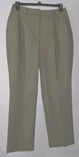 Nice Taupe Tan Nine West  Straight Size 12 Pleated Front Slacks Pants  W/Pockets