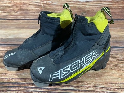 Fischer XJ Sprint Kids Cross Country Ski Boots Size EU31 US12.5 NNN F-485