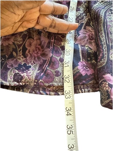 Vintage Floral Paisley Midi Skirt Vamp Whimsigoth Witchy Sz 12 Elastic Waist - Picture 7 of 9