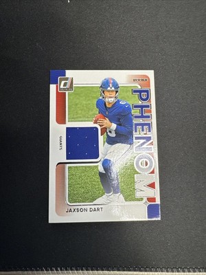 2025 Panini Donruss Jaxson Dart Rookie Phenom Jersey Patch #RPJ-JDT NY GIANTS