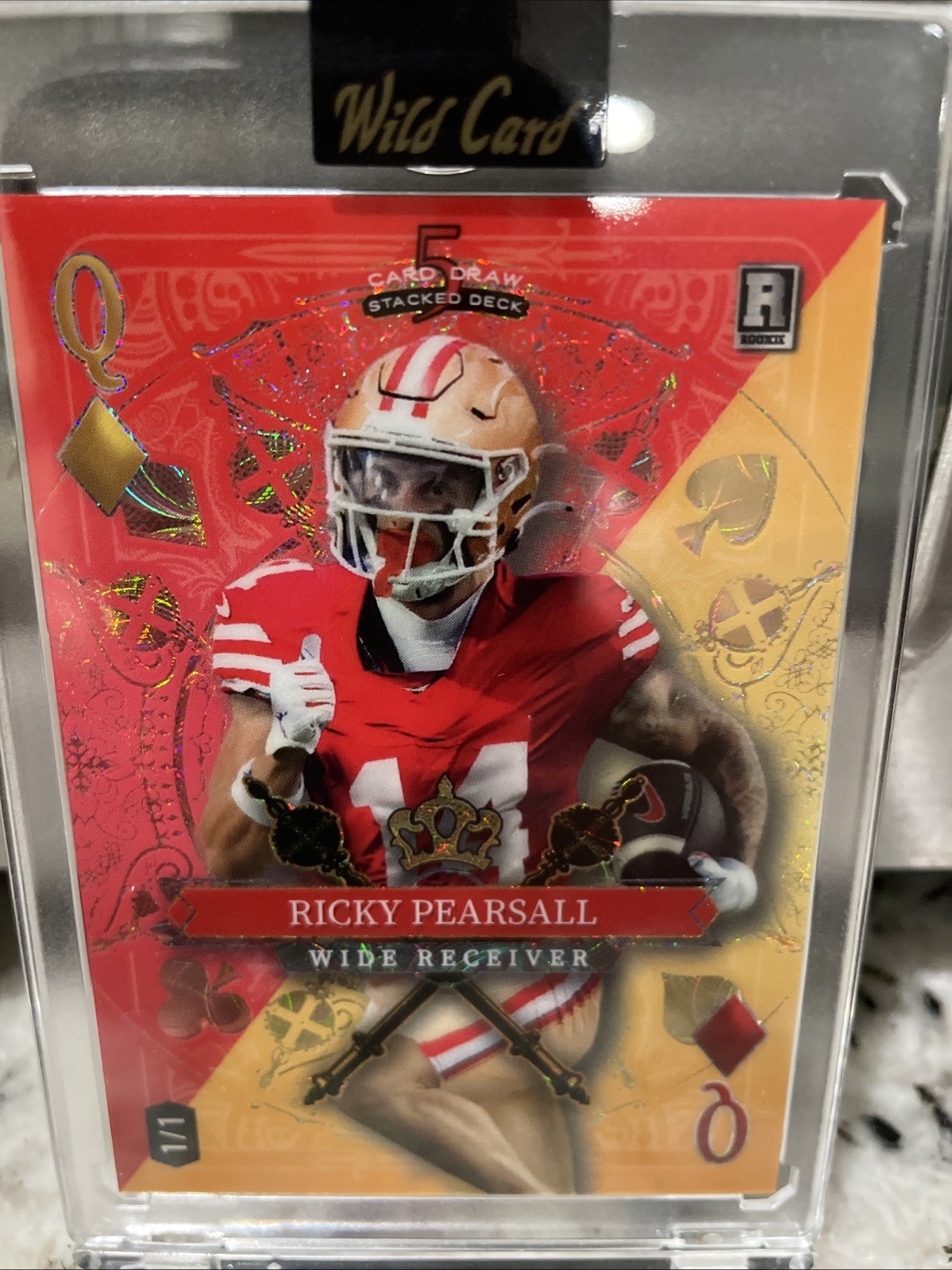Ricky Pearsall Wild Card 5 Card Draw Stacked Deck Single Queen Promo #RPN Base