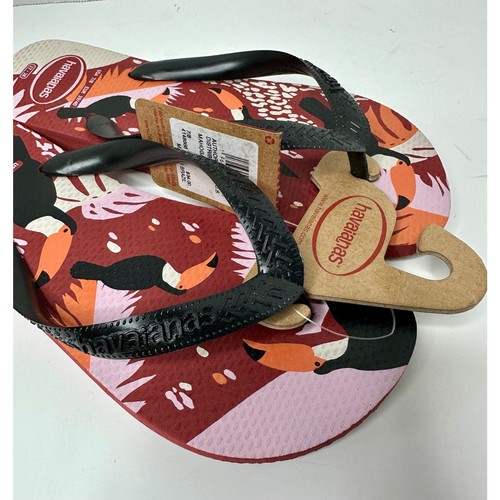 Havaianas Top Donna Infradito Tropical Vibes Mogano Taglia 6 NUOVO - Foto 2 di 5