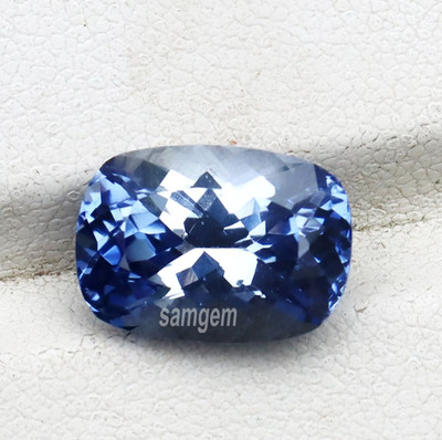 Cushion Cut Natural Light Blue Sapphire 8.75 Ct AAA GGI Certified Loose Gemstone