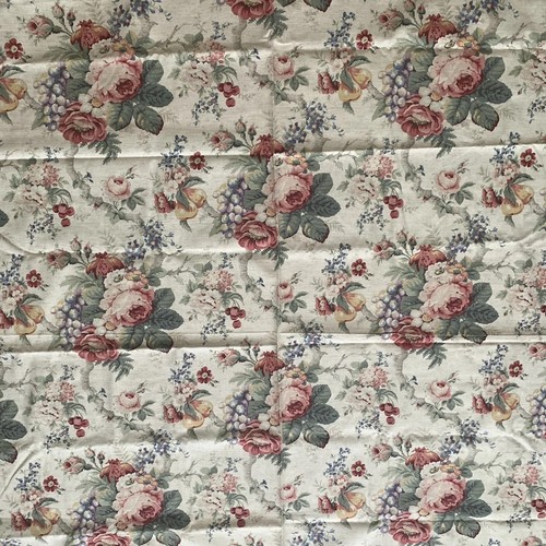 Vintage Raymond Waites tessuto conservatorio mulino rosa marrone rose uva 1,7 iarde