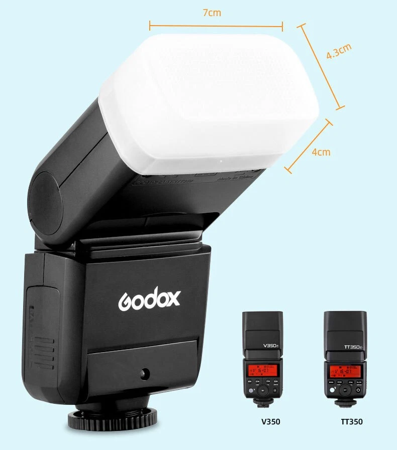 3 Color Flash Diffuser for Godox TT350 V350 II TT350S TT350C Flash Speedlite - Image 2 of 4