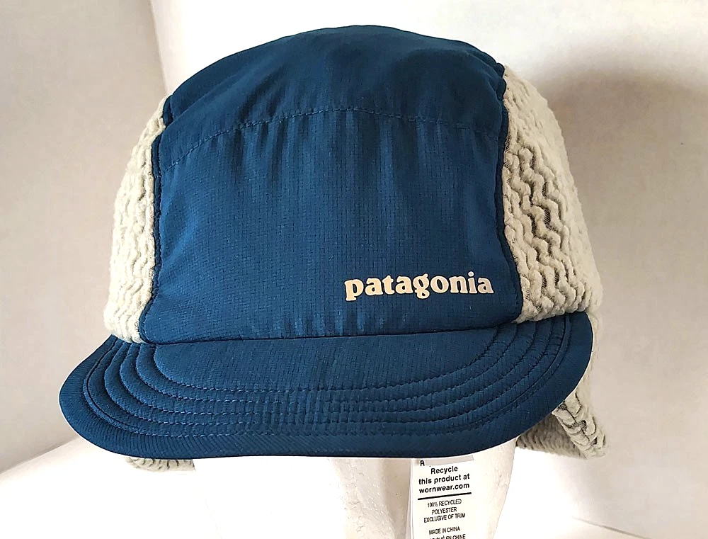 Patagonia Synchilla Duck Bill Fleece Ear Flap Hat Winter Cap Dark Turquoise Blue
Opens in a new wind