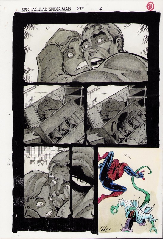 SPECTACULAR SPIDER-MAN #239 PG. 6 - COLOR GUIDE - ART BY JOHN KALISZ