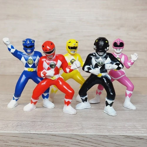 Vintage Mighty Morphin Power Rangers Collectible Toy Mini Figures Lot Of 5