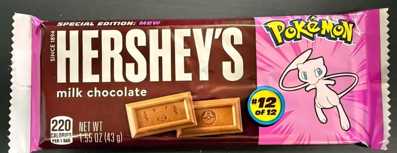 Limited Edition Pokemon Hershey Chocolate Bar #12 Mew Last One Very Hard To Fine