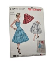 Simplicity 1950s Vintage Style Pattern 8456 Size 14-22 Petticoat  Slip Uncut