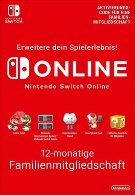 Nintendo Switch Online Familienmitgliedschaft - 12 Monate Nintendo Switch