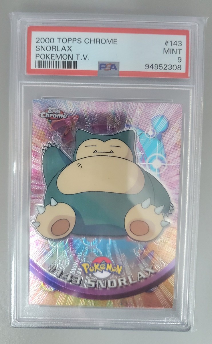 PSA 9 Topps Chrome Snorlax #143 Pokemon 2000 Holo Rare MINT CGC 9
