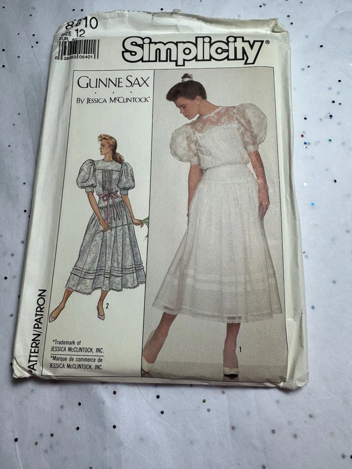 Simplicity Pattern 8610 Gunne Sax By Jessica McClintock SZ 12 UNCUT;FF - Image 3 of 4