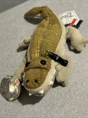 Coca Cola International collection Bean Bag Brand Plush 8  Crocodile Stuffed Toy