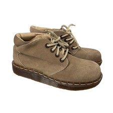 Dr Martens Boots Womens 7 US Made in England Beige Tan Doc 2A72 Vintage