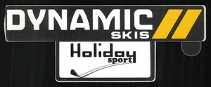 1980's Vintage Ski Sticker DYNAMIC Skis Downhill Skiing FRANCE Large 3x8in