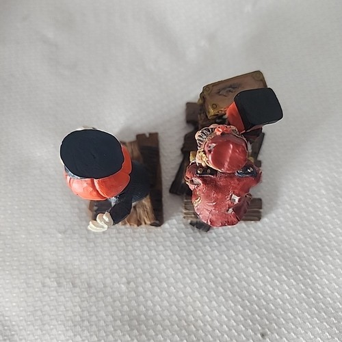Lot Halloween Bellhop Frankenstein & Pumpkin Head Police Small Resin Figurines - Picture 5 of 11