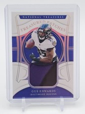 GUS EDWARDS 2021 NATIONAL TREASURES TREASURED PATCHES PATCH #TP-GE RAVENS Q5194