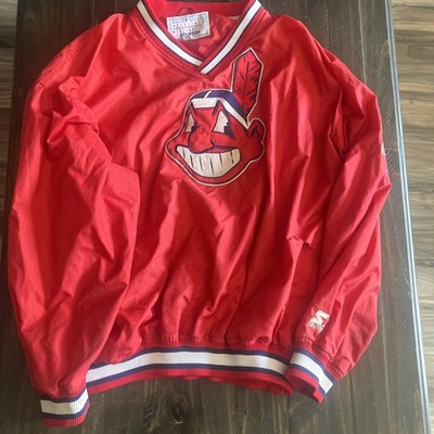 RARE Starter Cleveland Indians Baseball Jacket MLB Mens 2xl Jacob s Field Excl