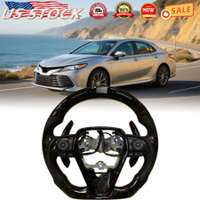 Led Forged Real Carbon Fiber Steering Wheel For 2018-2024 Toyota 8th Gen Camry