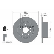 2x Bremsscheibe hinten für Mercedes Pagode W113 S-Klasse C126 W116 W126 | 26250