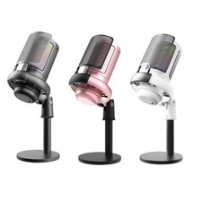 USB Gaming Microphone For PC With Color Lighting And Mute Functionality