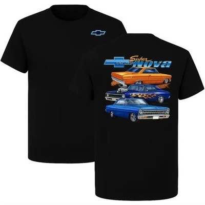 Super Nova Chevy 2 Sided T-Shirt, Retro Muscle Car Graphic Tee
