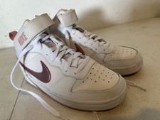 Nike Girls Court Borough Mid 2 CD7782-105 White Casual Shoes Sneakers Size 5Y