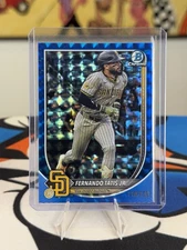2025 Bowman Chrome Fernando Tatis Jr. Blue Geometric Refractor /150 Padres