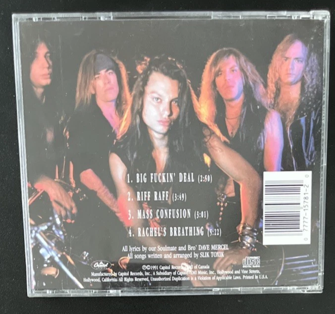 SLIK TOXIK SMOOTH & DEADLY CD 1991 ORIGINAL C2 15781 NEAR MINT - Image 3 of 3