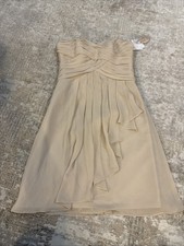 David's Bridal Dress Size 4 Style F14847 Champagne NEW