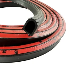 D Shape Door Rubber Seal Strip1" RV Slide Out Seal Self-Adhesive EPDM Rubber ...