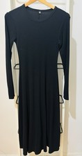 Uniqlo Women Black Casual Knitted Dress XXS