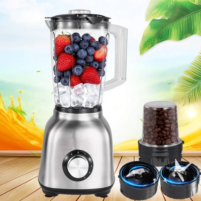 600 Watt Standmixer Universal Mixer Smoothie Maker Ice Crusher Edelstahl 1.5L