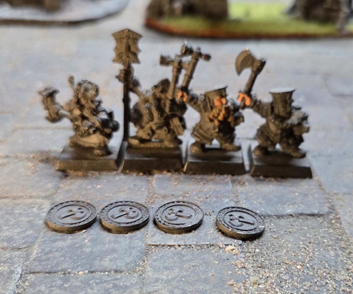 4x Oop Metal Dwarf Ironbreakers With Shields Warhammer Old World 
