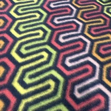Colorful Geometric Fleece Fabric Piece 62x50